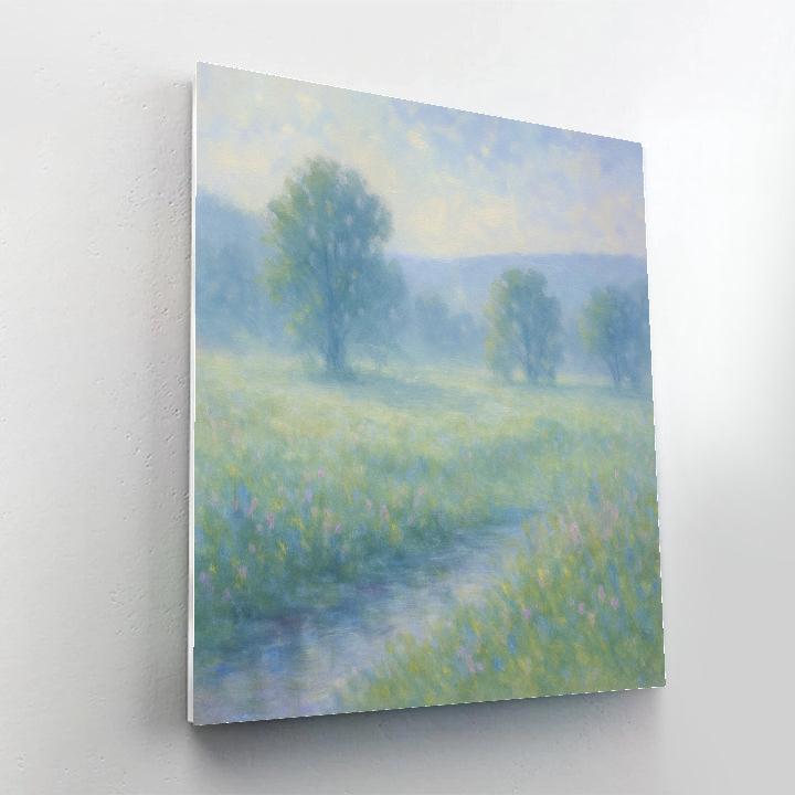 Meadow Of Early Morning Mist Paint by numbers art