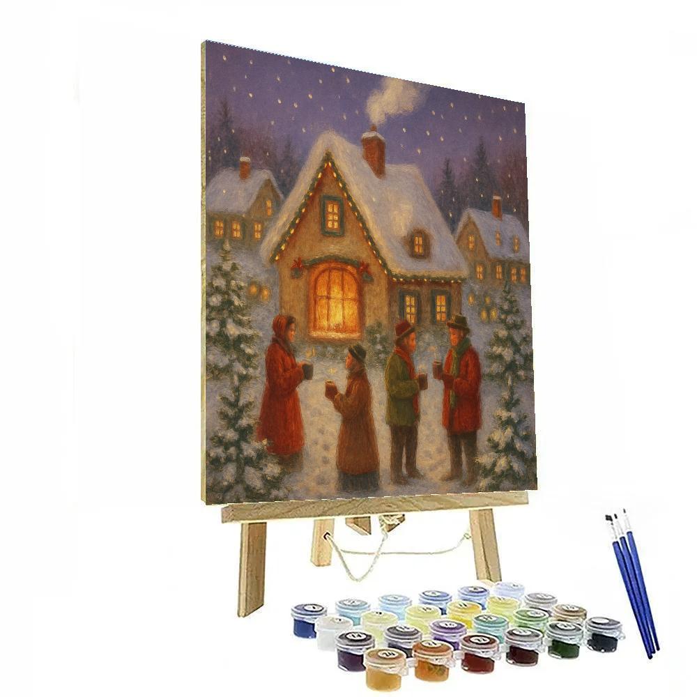 Cozy Hearthside Village paint by number