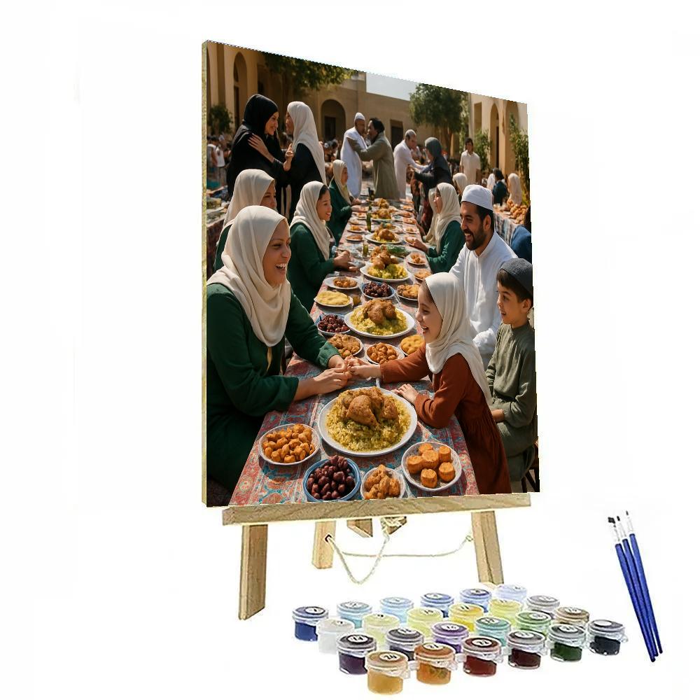 Eid Al Fitr Communal Feast painting number kit