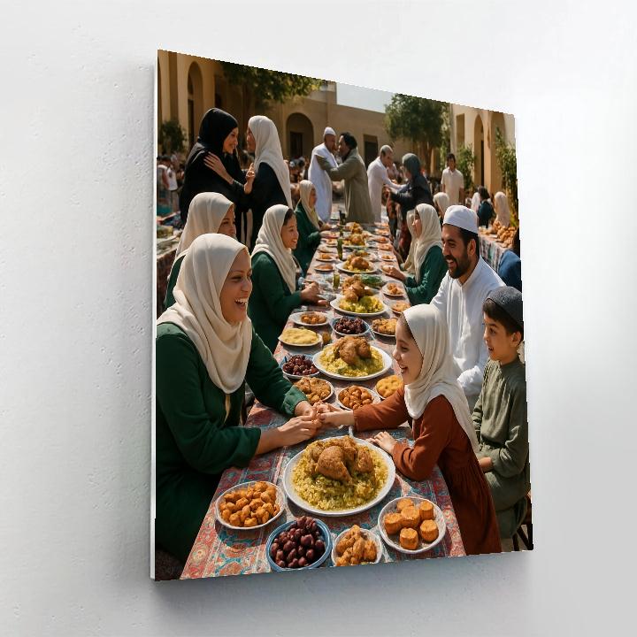 Eid Al Fitr Communal Feast painting number kit