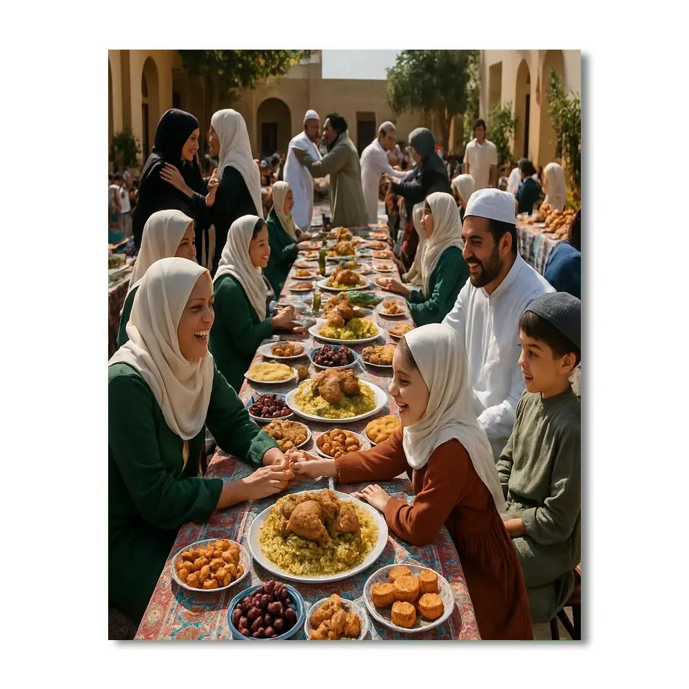 Eid Al Fitr Communal Feast painting number kit