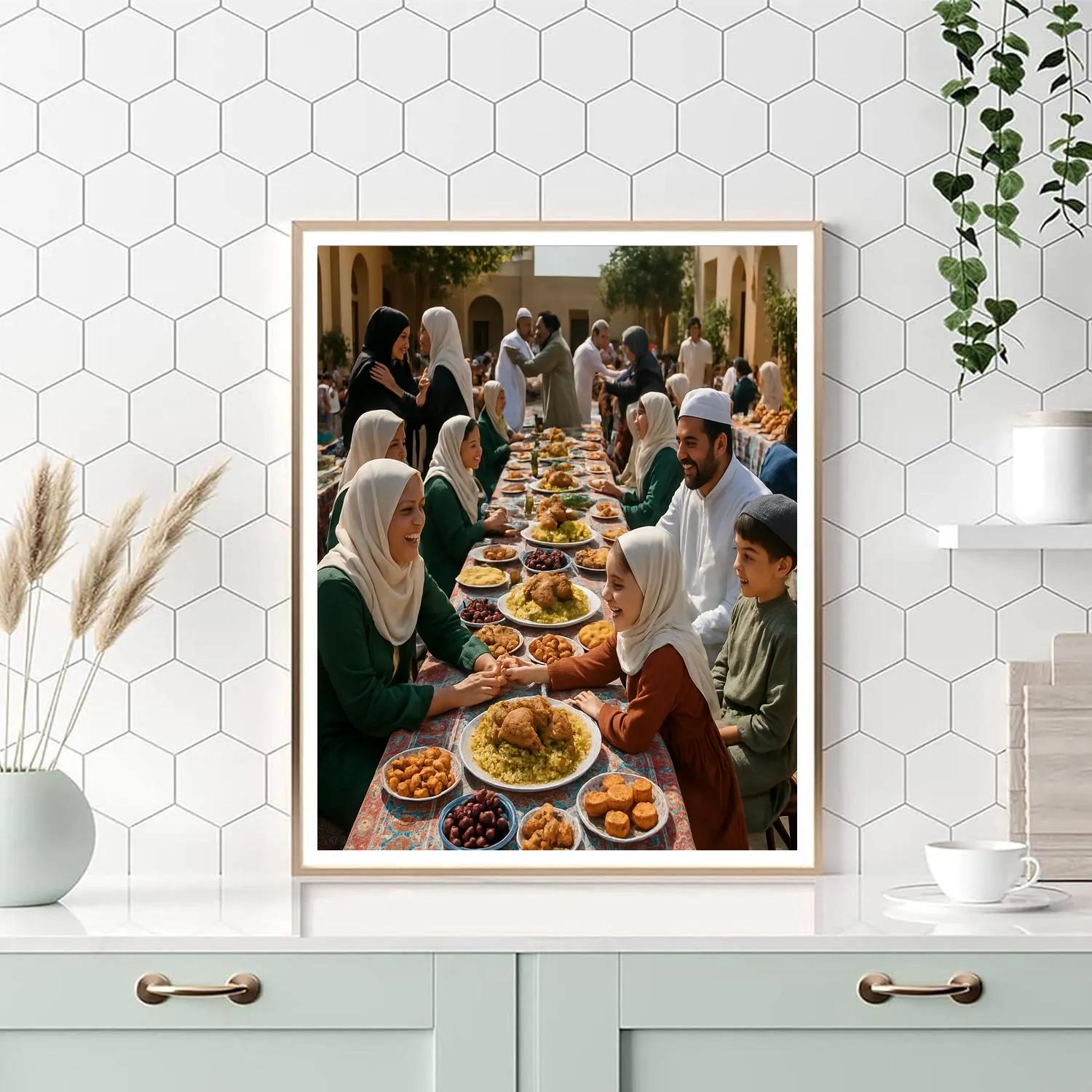 Eid Al Fitr Communal Feast painting number kit