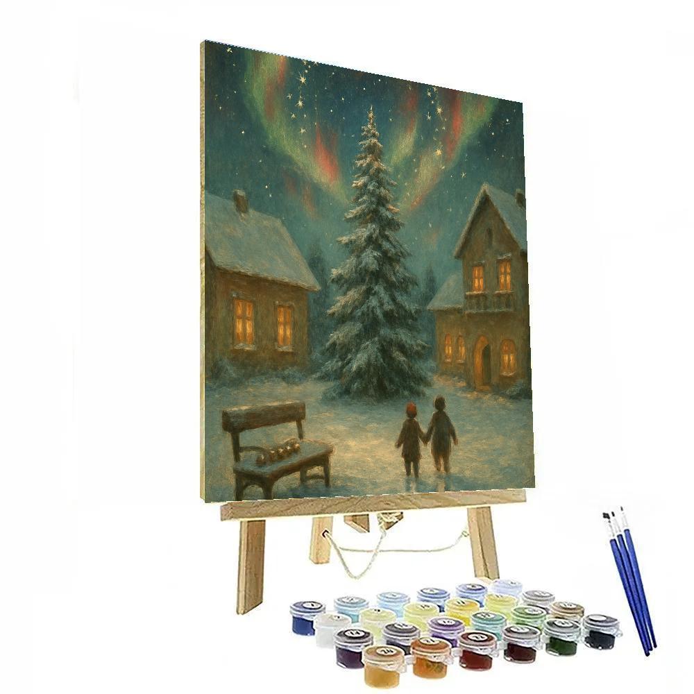 Christmas Northern Lullaby paint by numbers