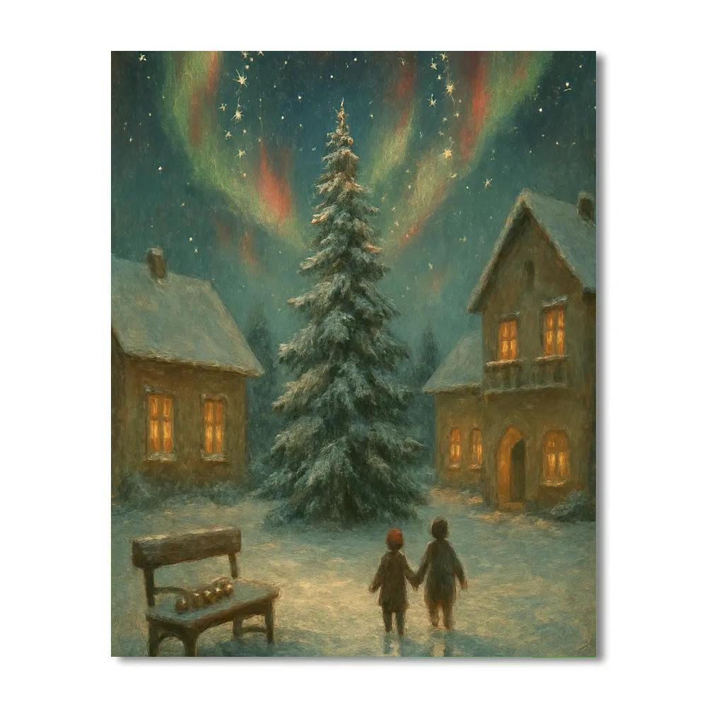 Christmas Northern Lullaby paint by numbers