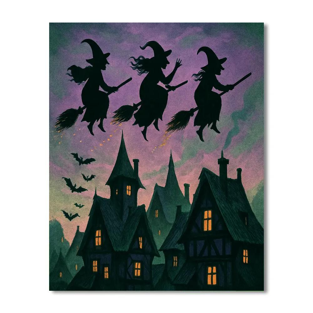 Witches Over Craneford DIY paint by numbers