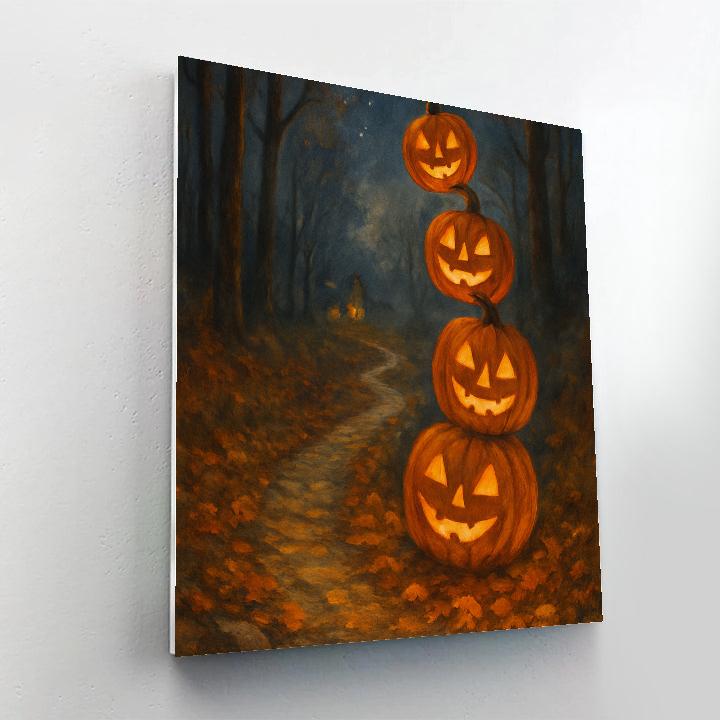 Stacked Jack Lantern Path Numbered painting kits