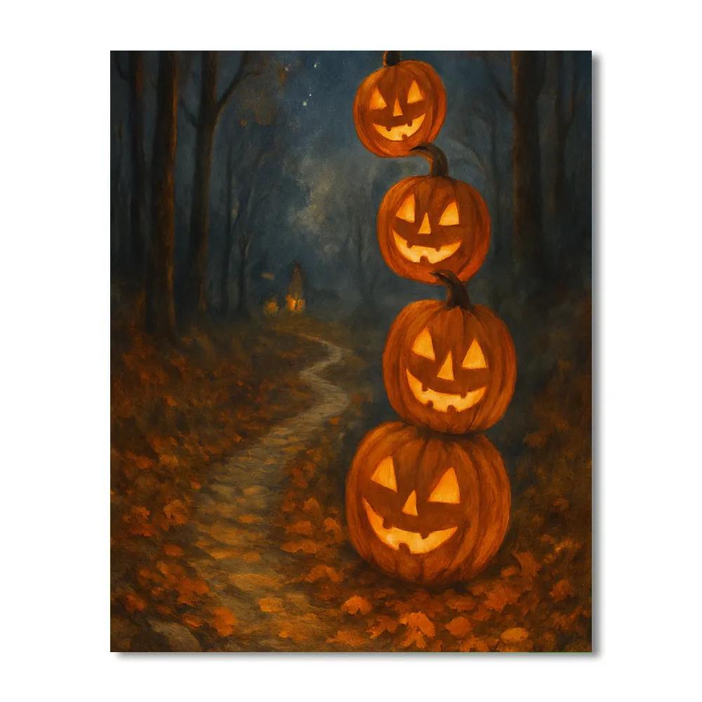 Stacked Jack Lantern Path Numbered painting kits