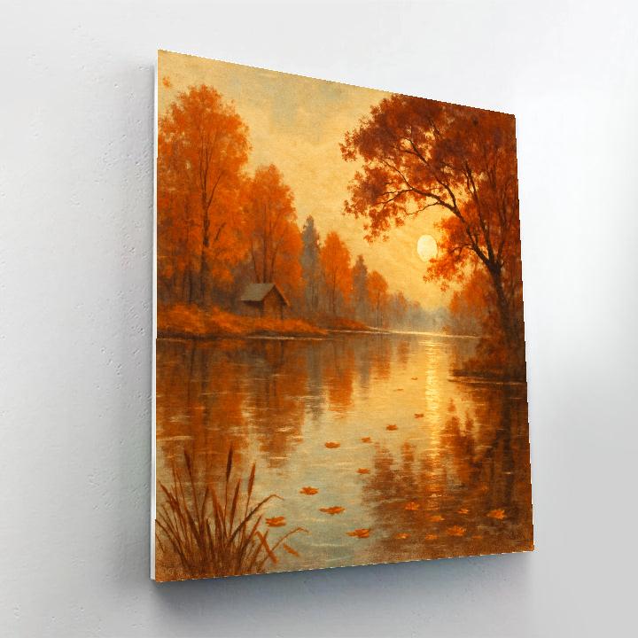 Autumn Reflections At Dawn paint by numbers