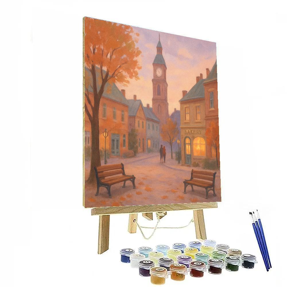 Clocktower Morning In Pastel paint by numbers