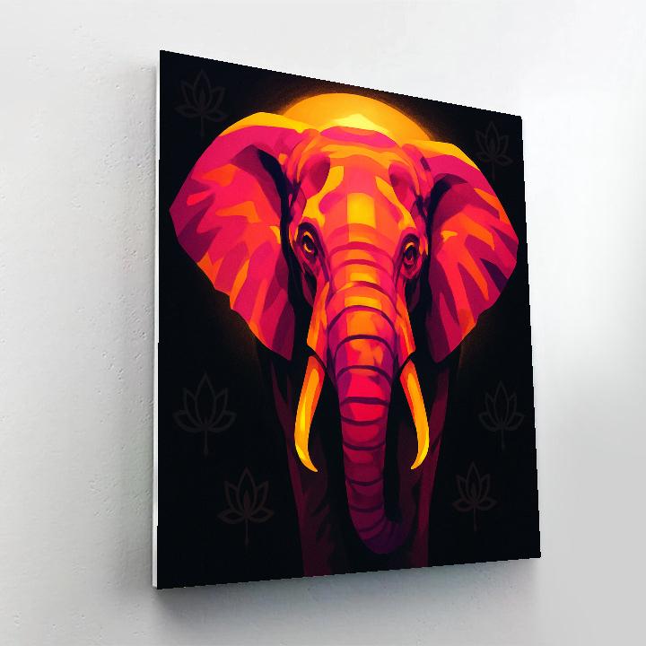 Lotus Elephant Emblem Painting by numbers kit
