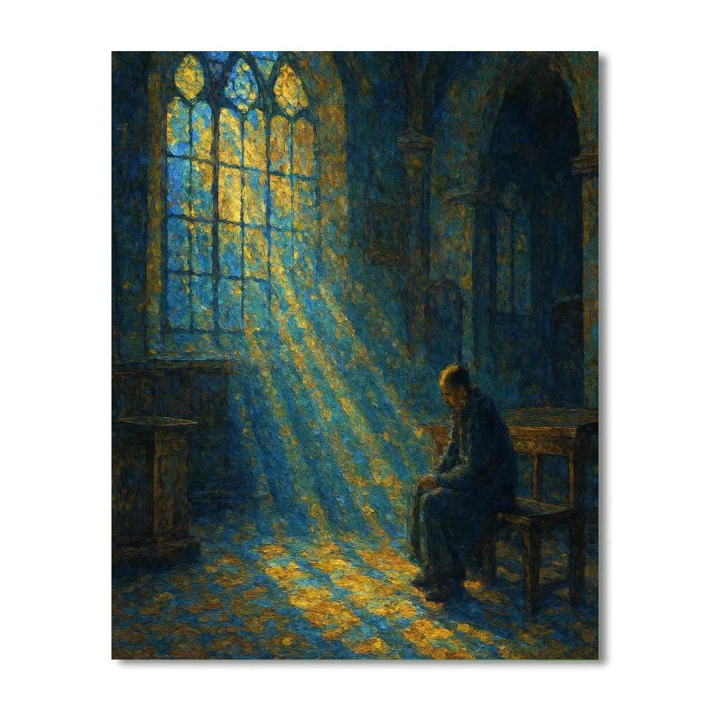 Stained Glass Dawn Reverie paint by number