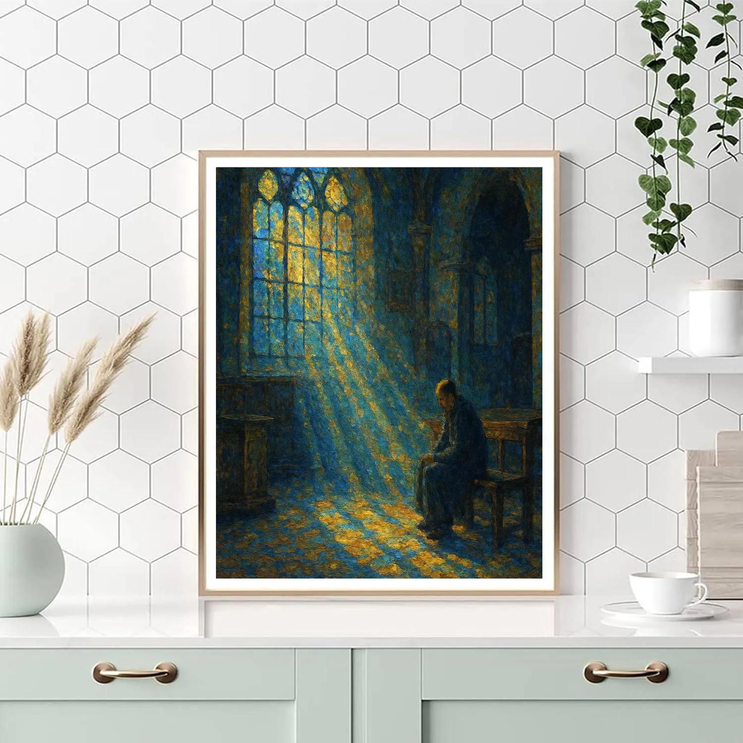 Stained Glass Dawn Reverie paint by number
