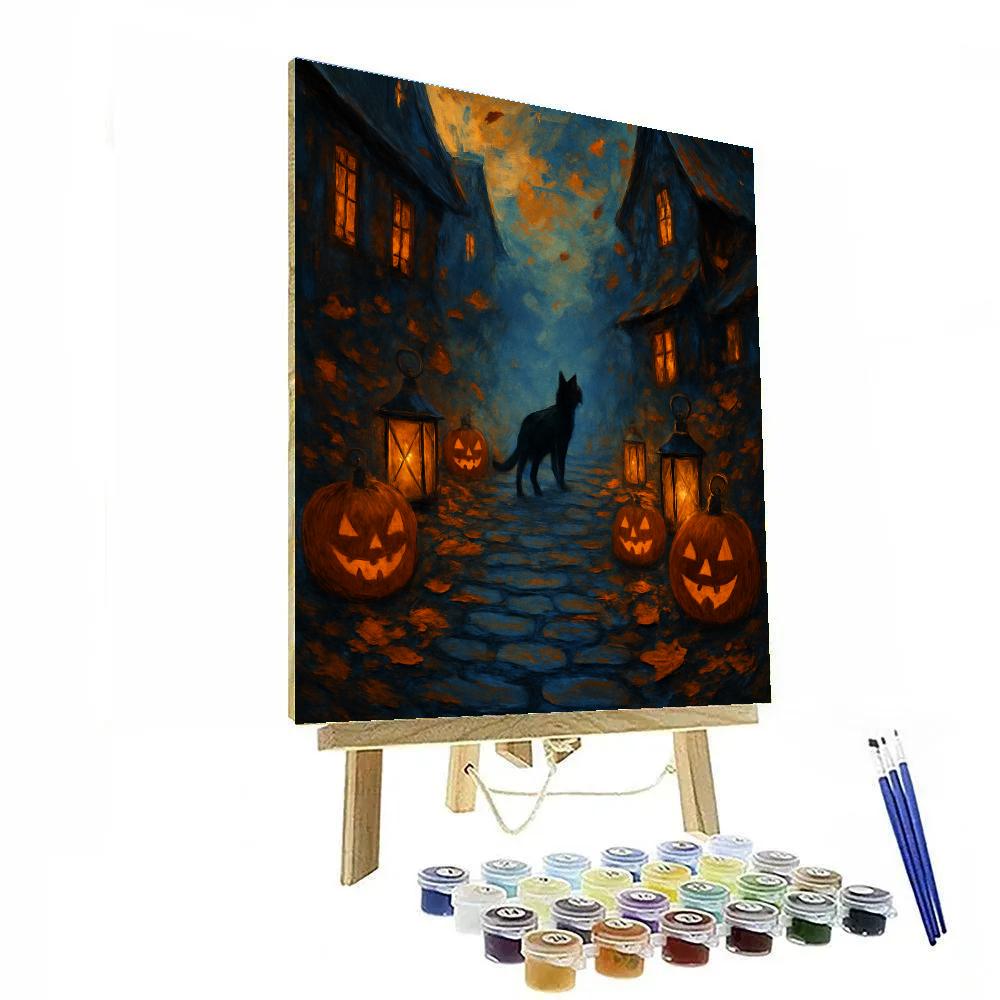 Cobblestone Lantern Walk paint by color