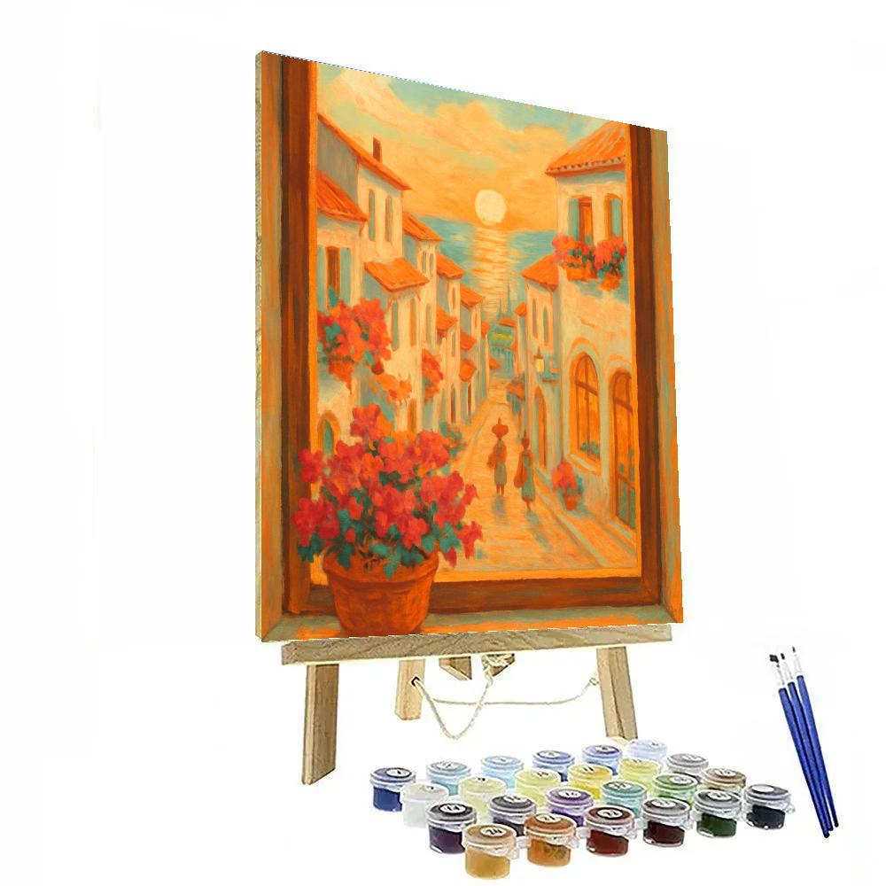 Mediterranean Window View DIY paint by numbers