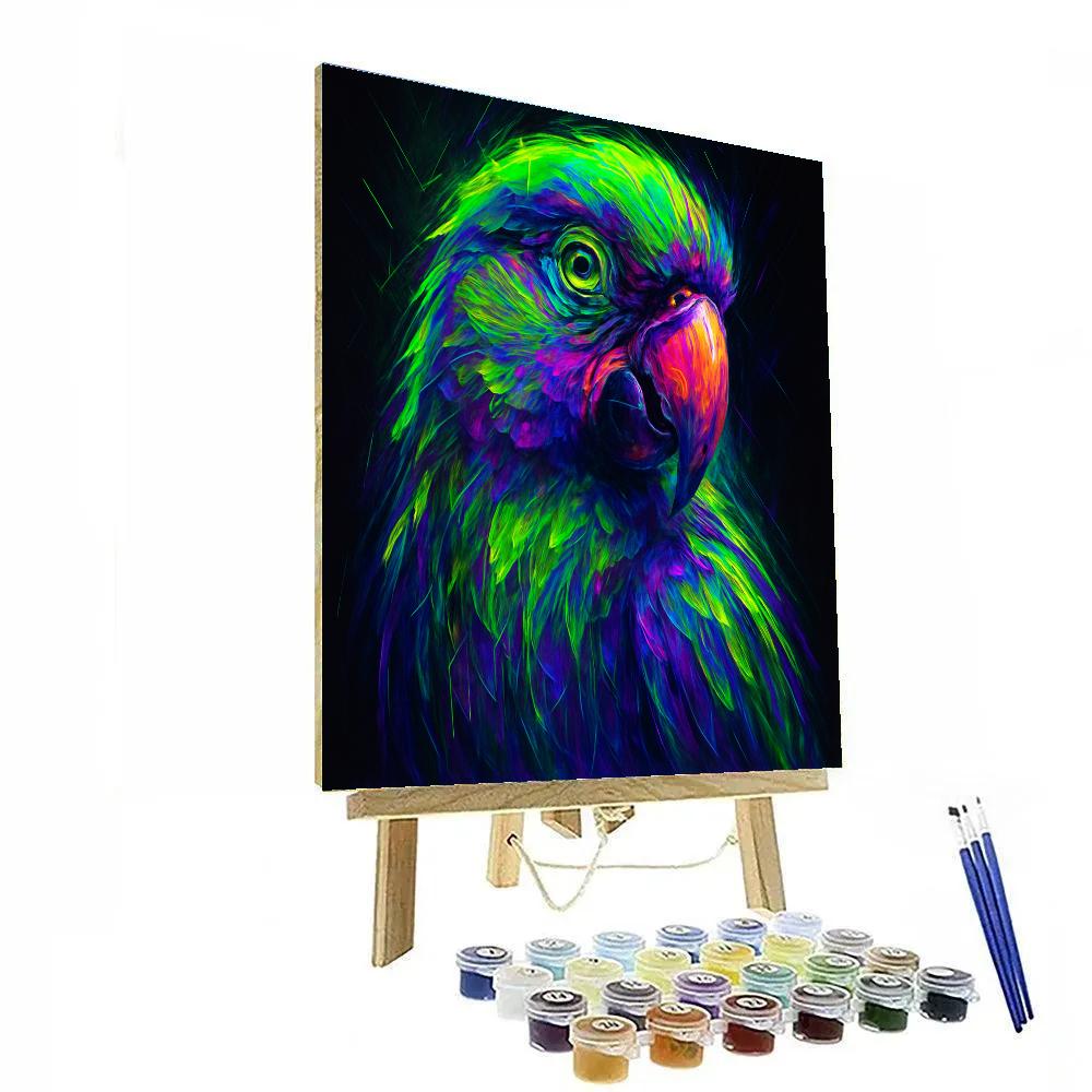 Chrome Parrot Cascade Number painting