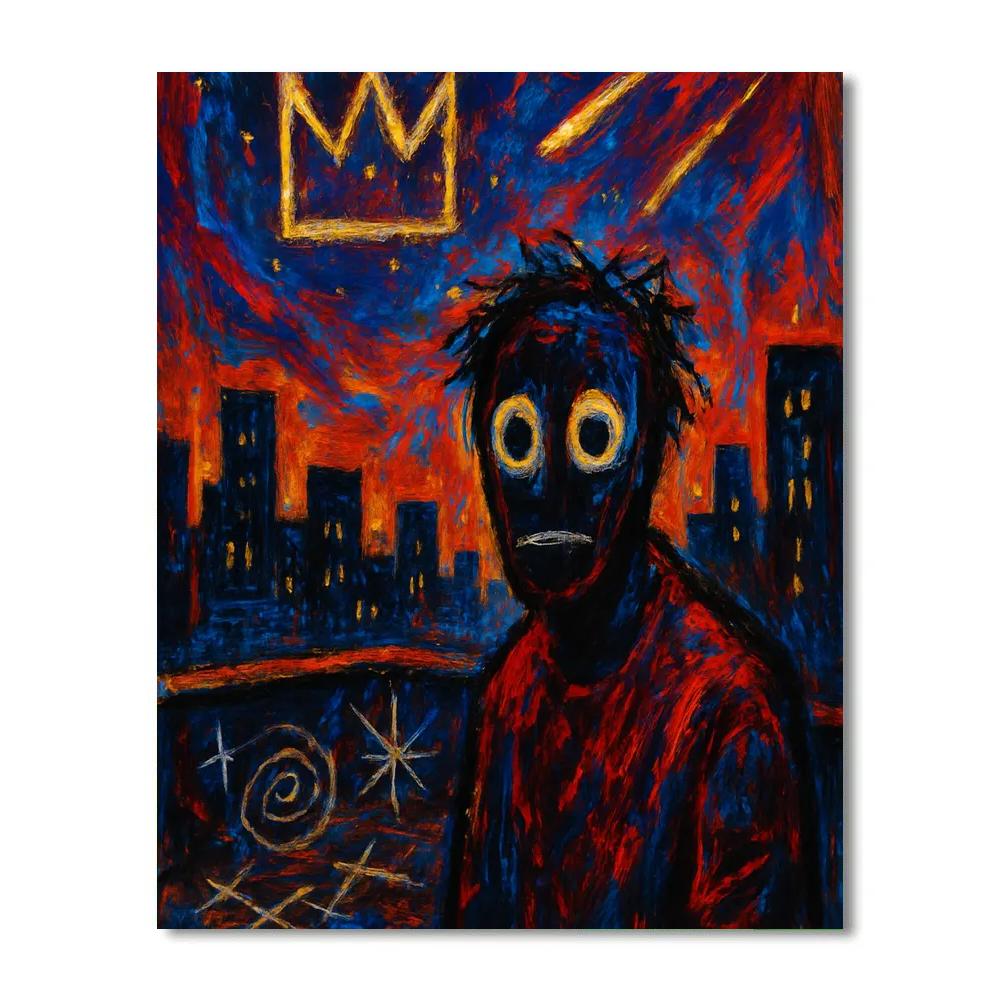Basquiat Star Pulse Tribute DIY paint by numbers