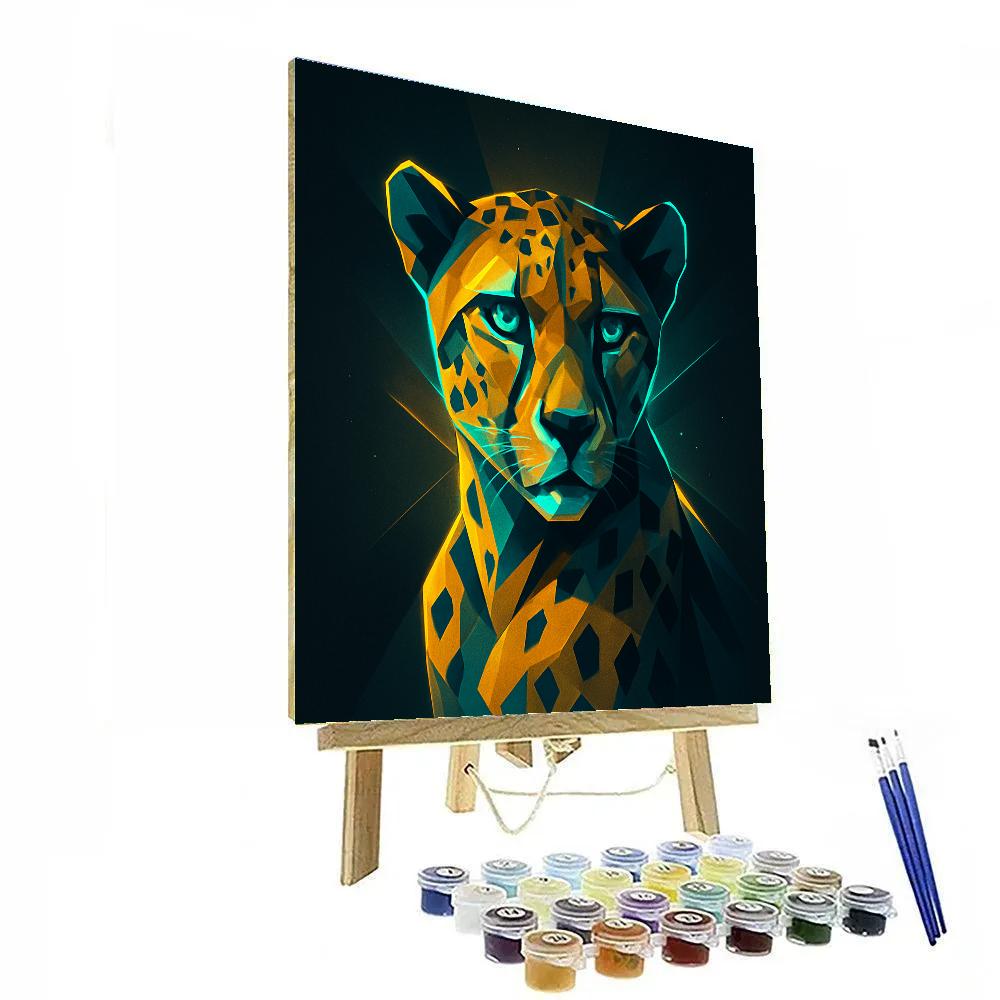 Solar Cheetah Burst Paint by numbers kits