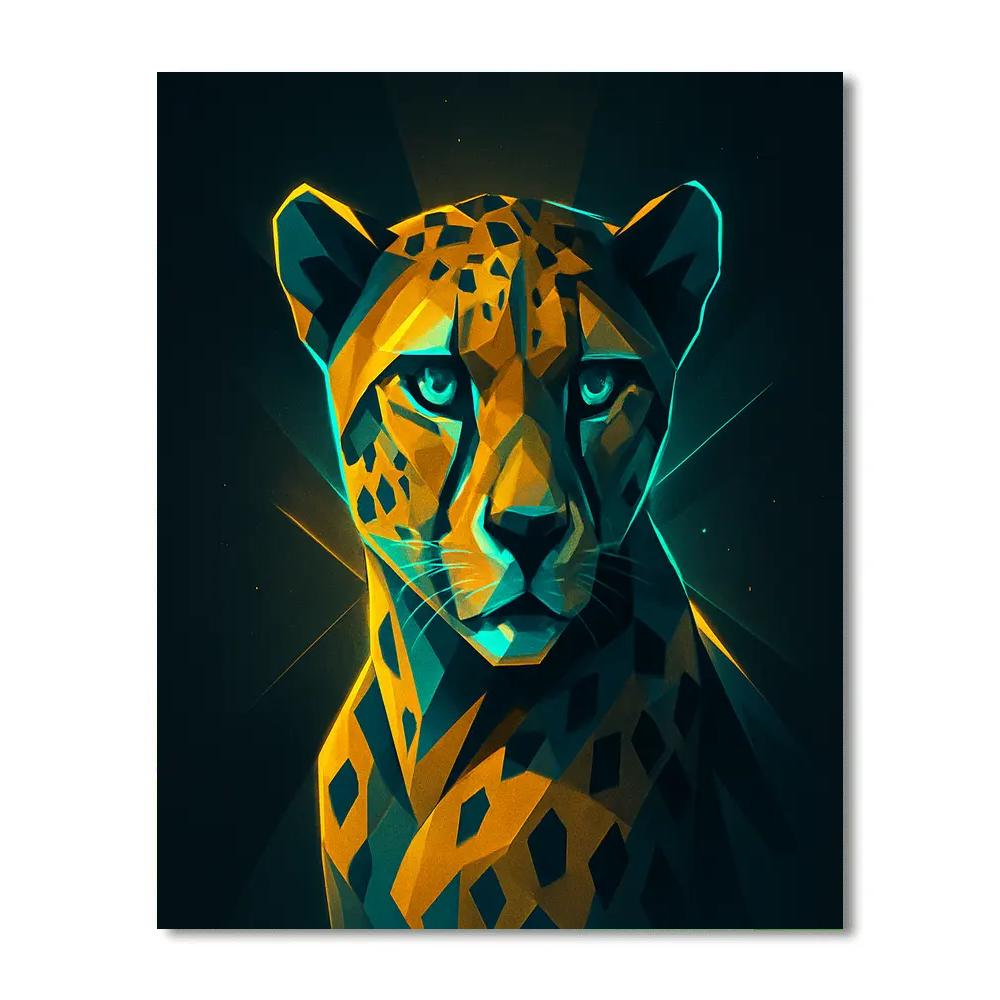 Solar Cheetah Burst Paint by numbers kits