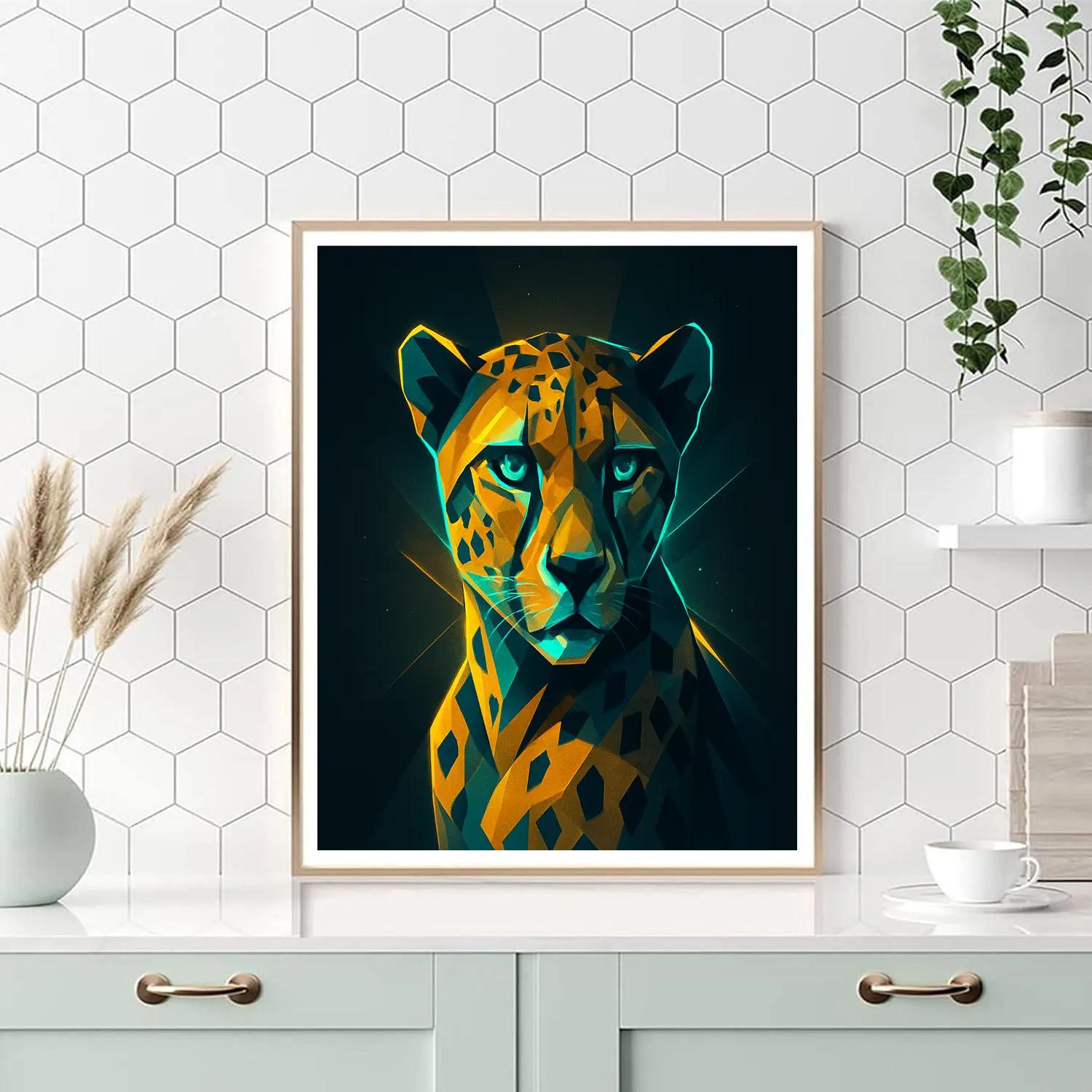 Solar Cheetah Burst Paint by numbers kits