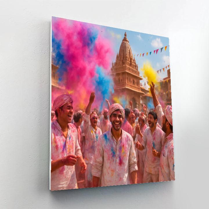 Colorful Indian Holi Festival Numbered painting kits