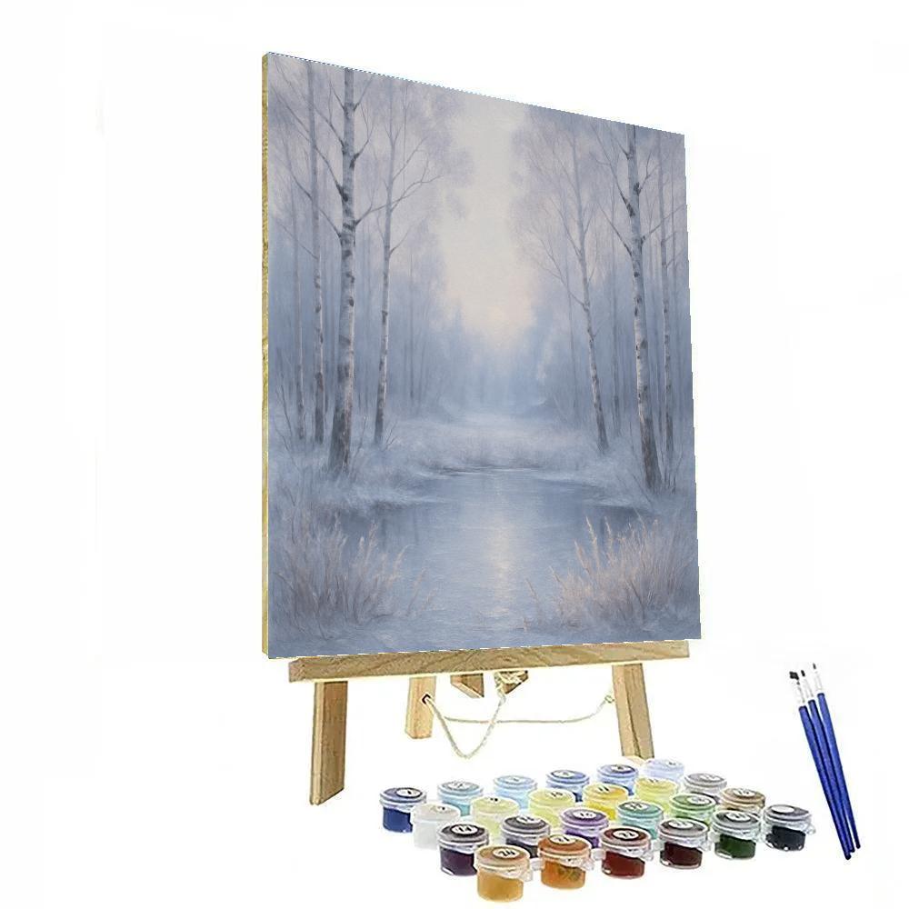 Frosted Pond At Quiet Dawn paint by numbers