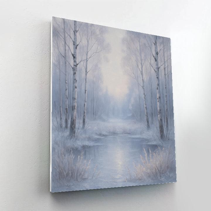 Frosted Pond At Quiet Dawn paint by numbers