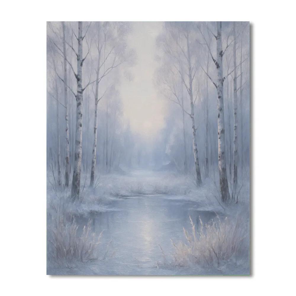 Frosted Pond At Quiet Dawn paint by numbers