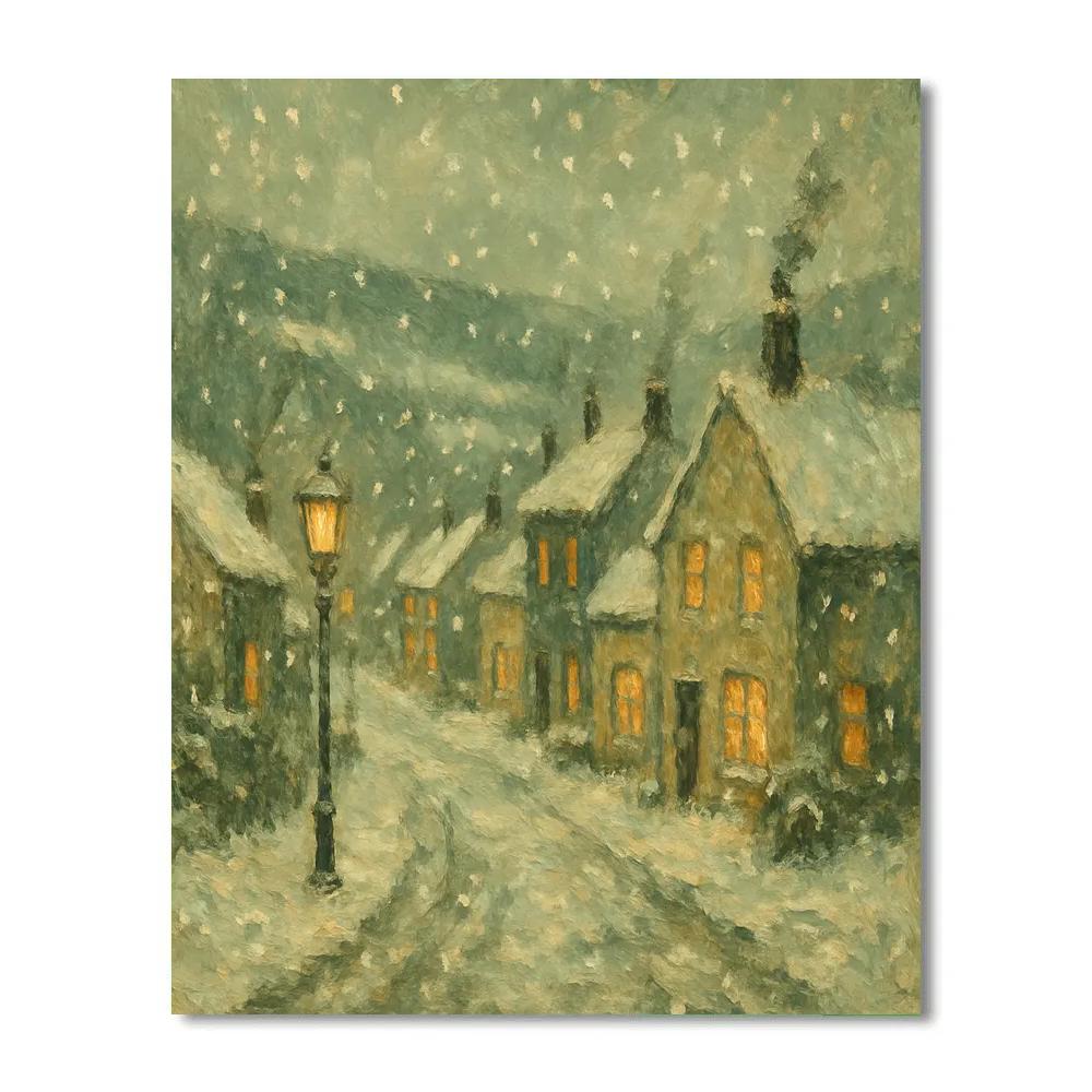 Village Of Quiet Lanterns Paint by numbers art