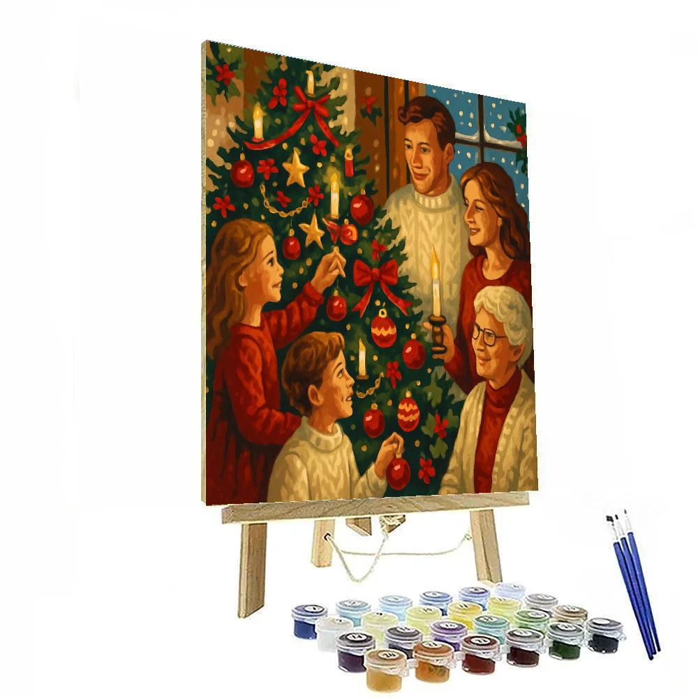 Evergreen Eve Gathering Numbered painting kits