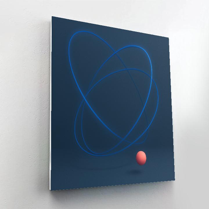 Abstract Orbit Whisper Number painting