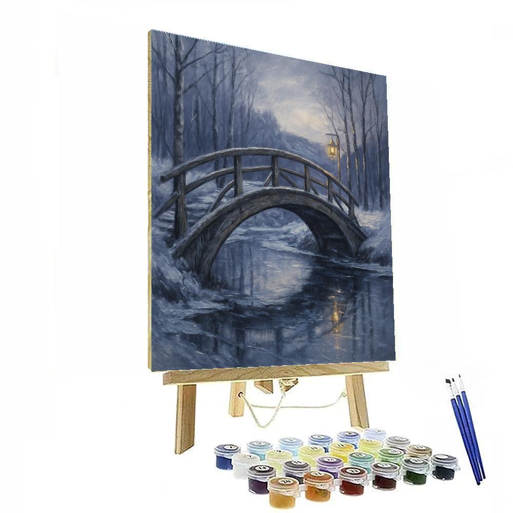 Bridge Over Glassy Ice Paint by numbers kits