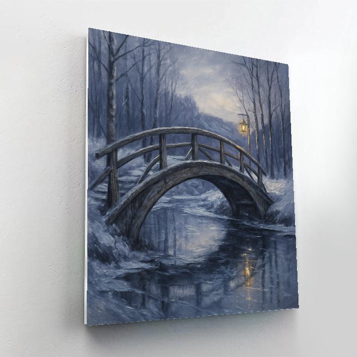 Bridge Over Glassy Ice Paint by numbers kits