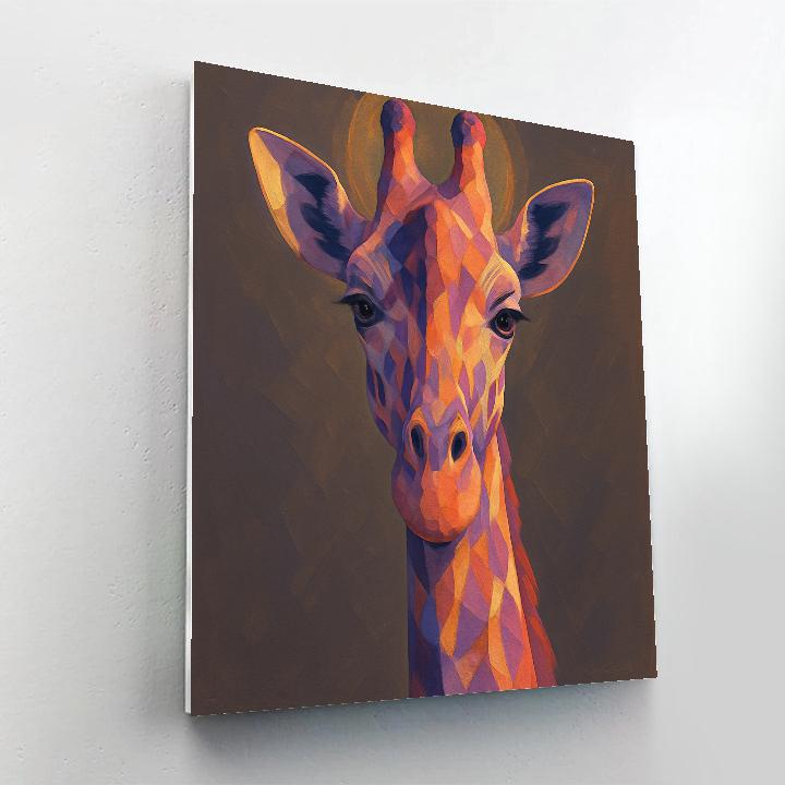 Prismatic Giraffe Silhouette Painting by numbers kit