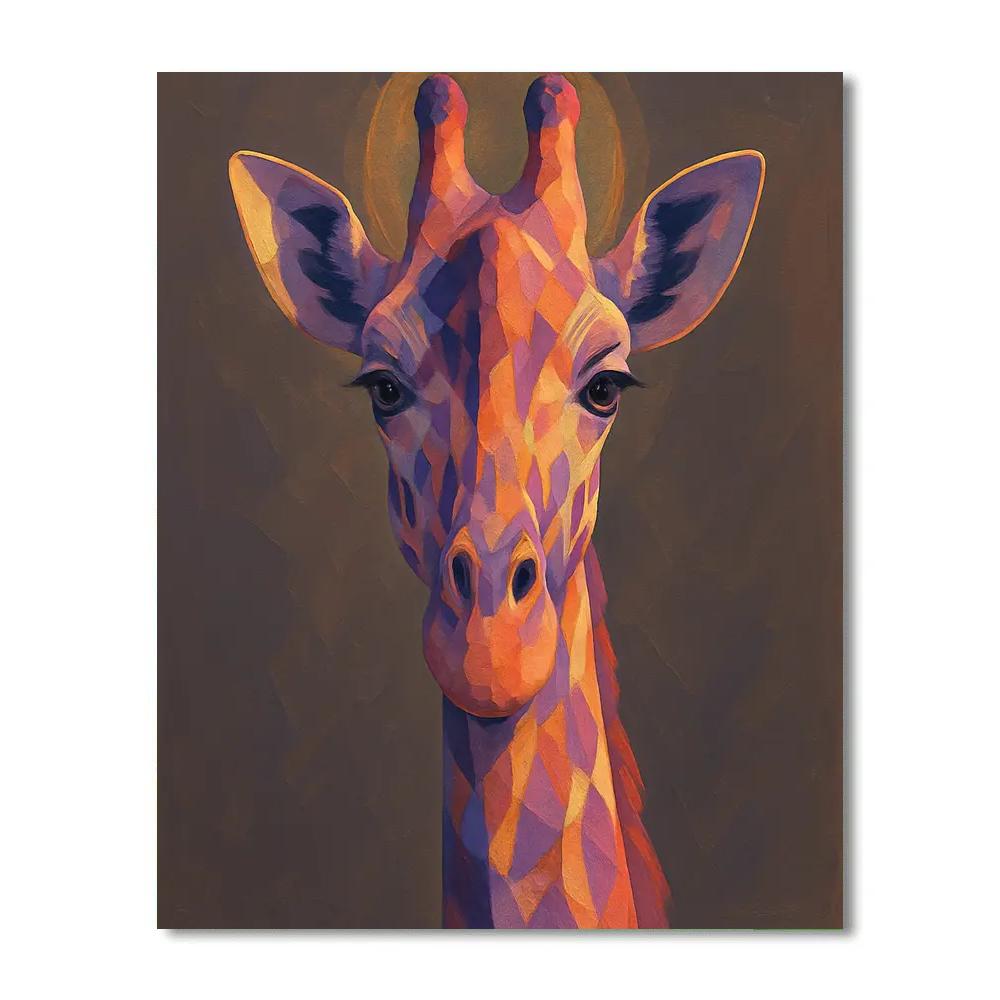 Prismatic Giraffe Silhouette Painting by numbers kit