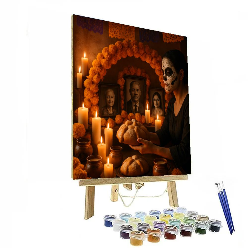 Vibrant Mexican Dia De Muertos Ofrenda paint by numbers