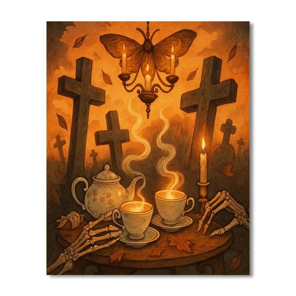 Boneyard Tea Party Painting by numbers kit