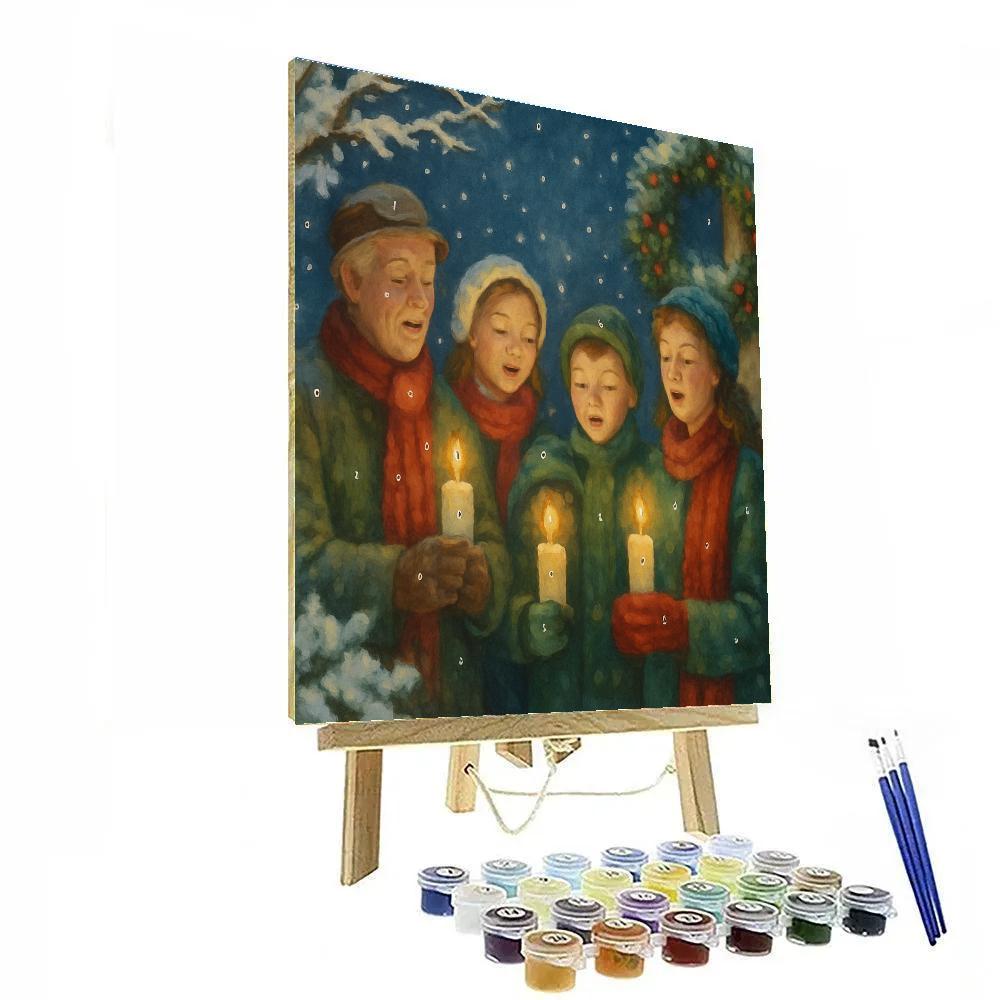 Candles In The Snowlight Numbered painting kits
