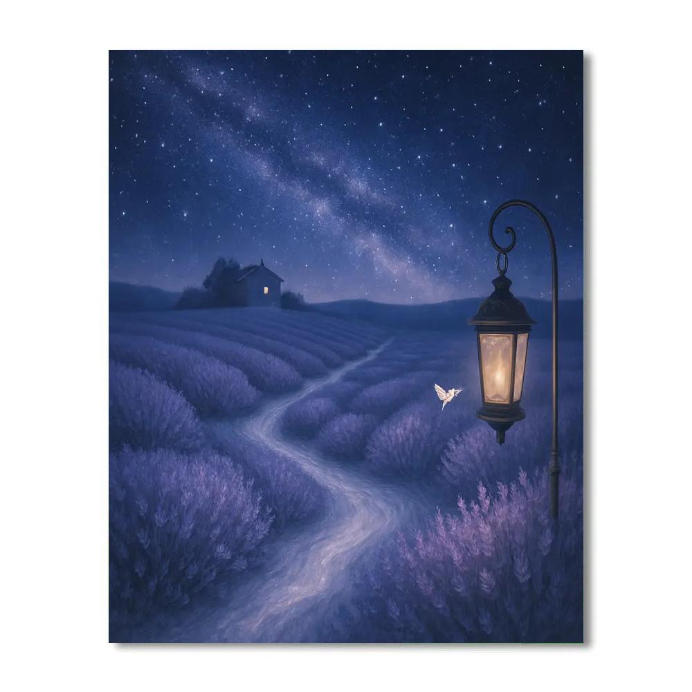 Lavender Night Drift painting number kit