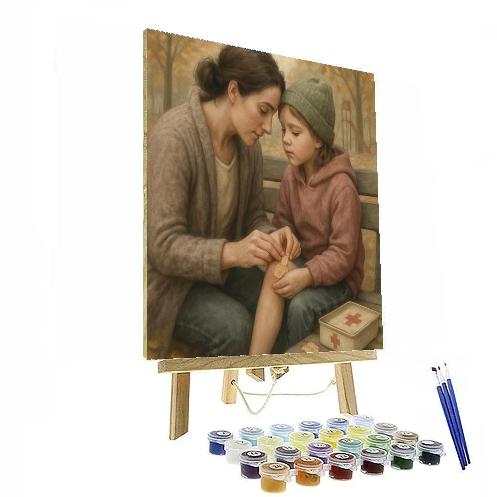 Park Bench Comfort After Fall painting number kit