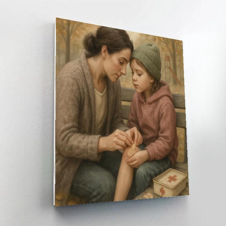 Park Bench Comfort After Fall painting number kit