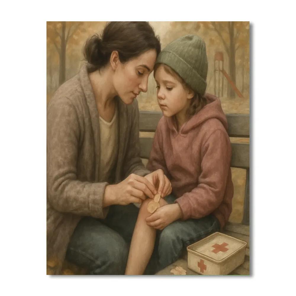 Park Bench Comfort After Fall painting number kit