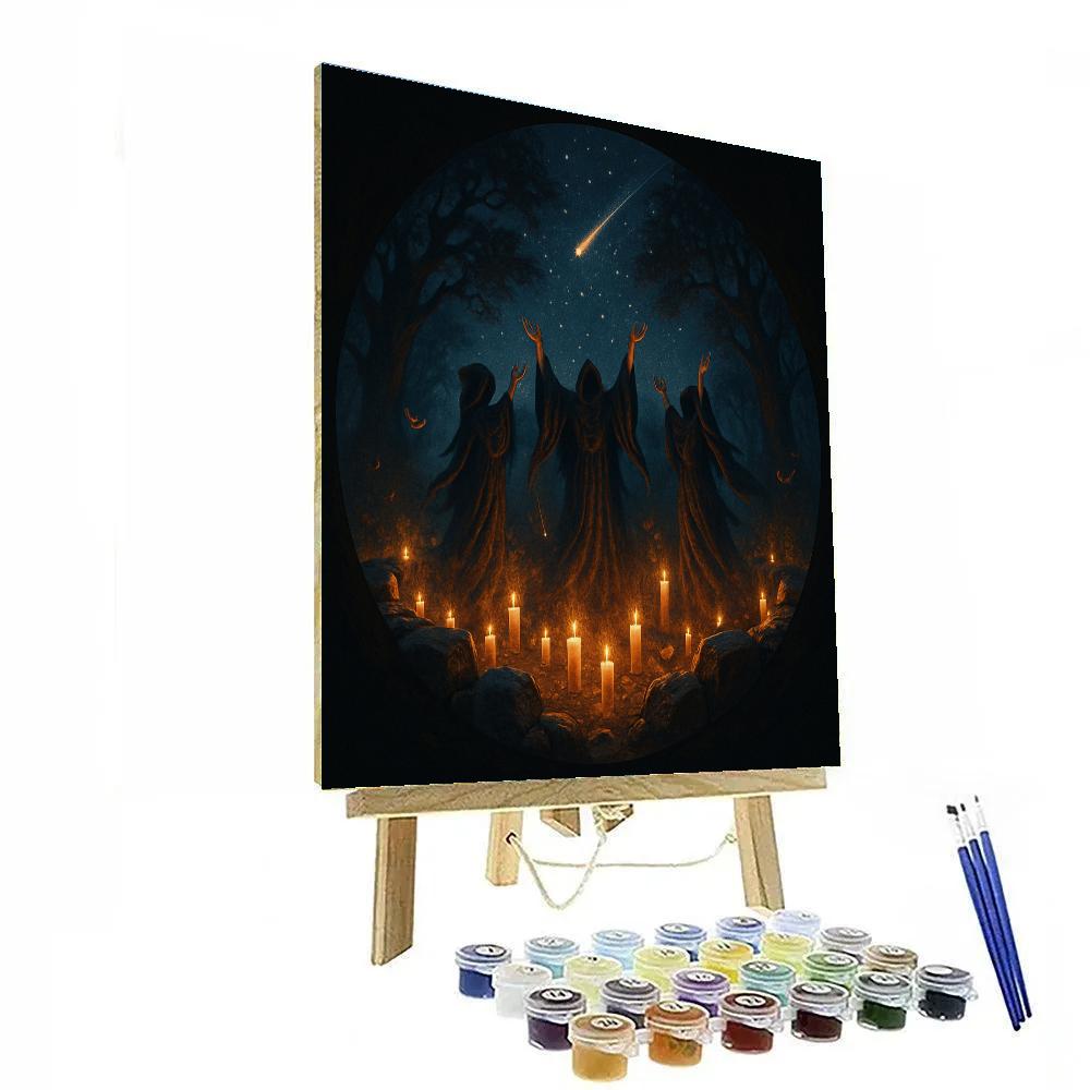 Starlit Coven Clearing Paint by numbers art