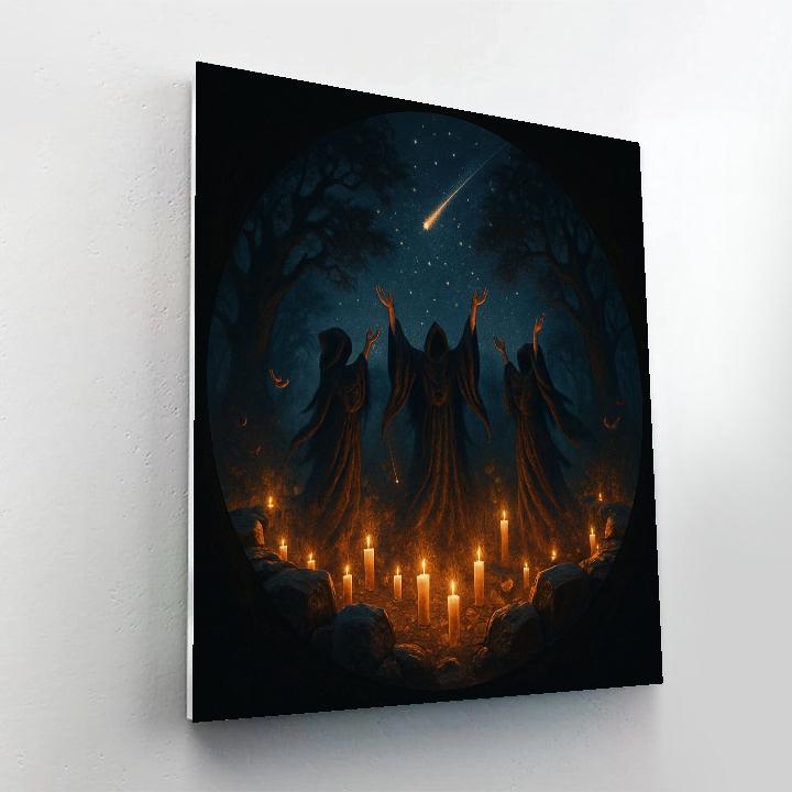 Starlit Coven Clearing Paint by numbers art