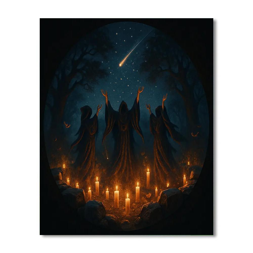 Starlit Coven Clearing Paint by numbers art