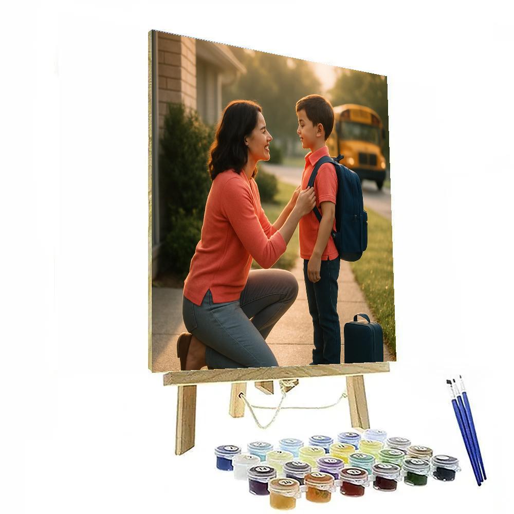 First Day Of School Hand Hold paint by color