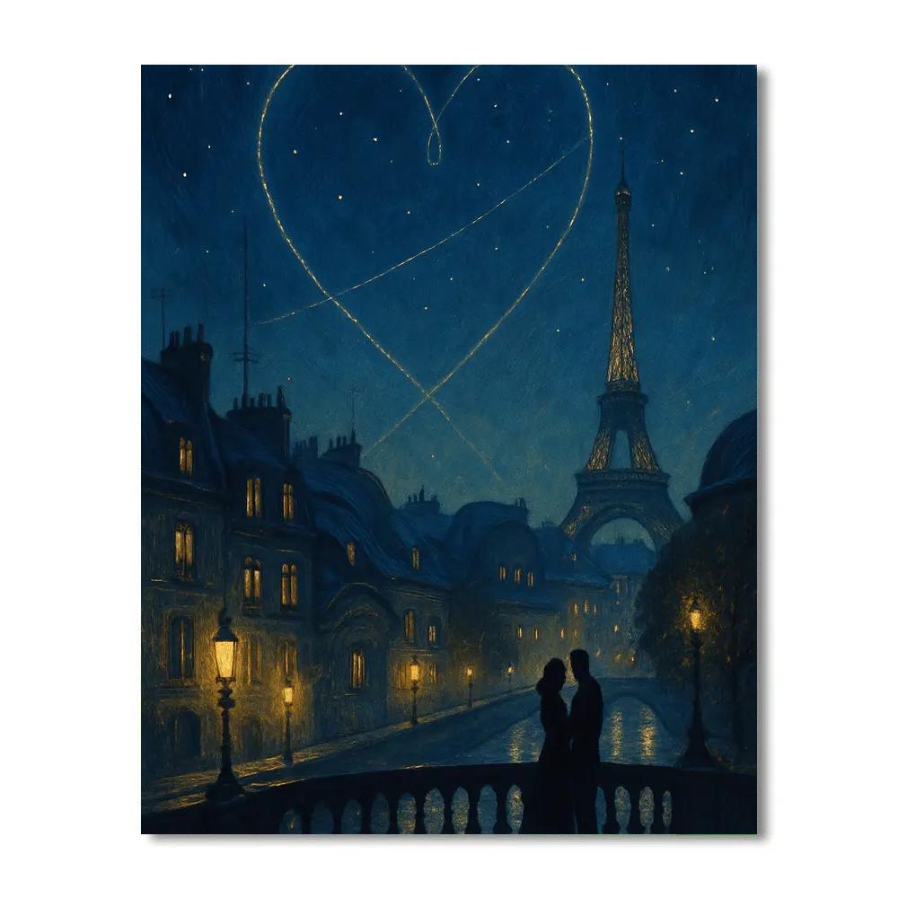 Paris Midnight Orbit painting number kit