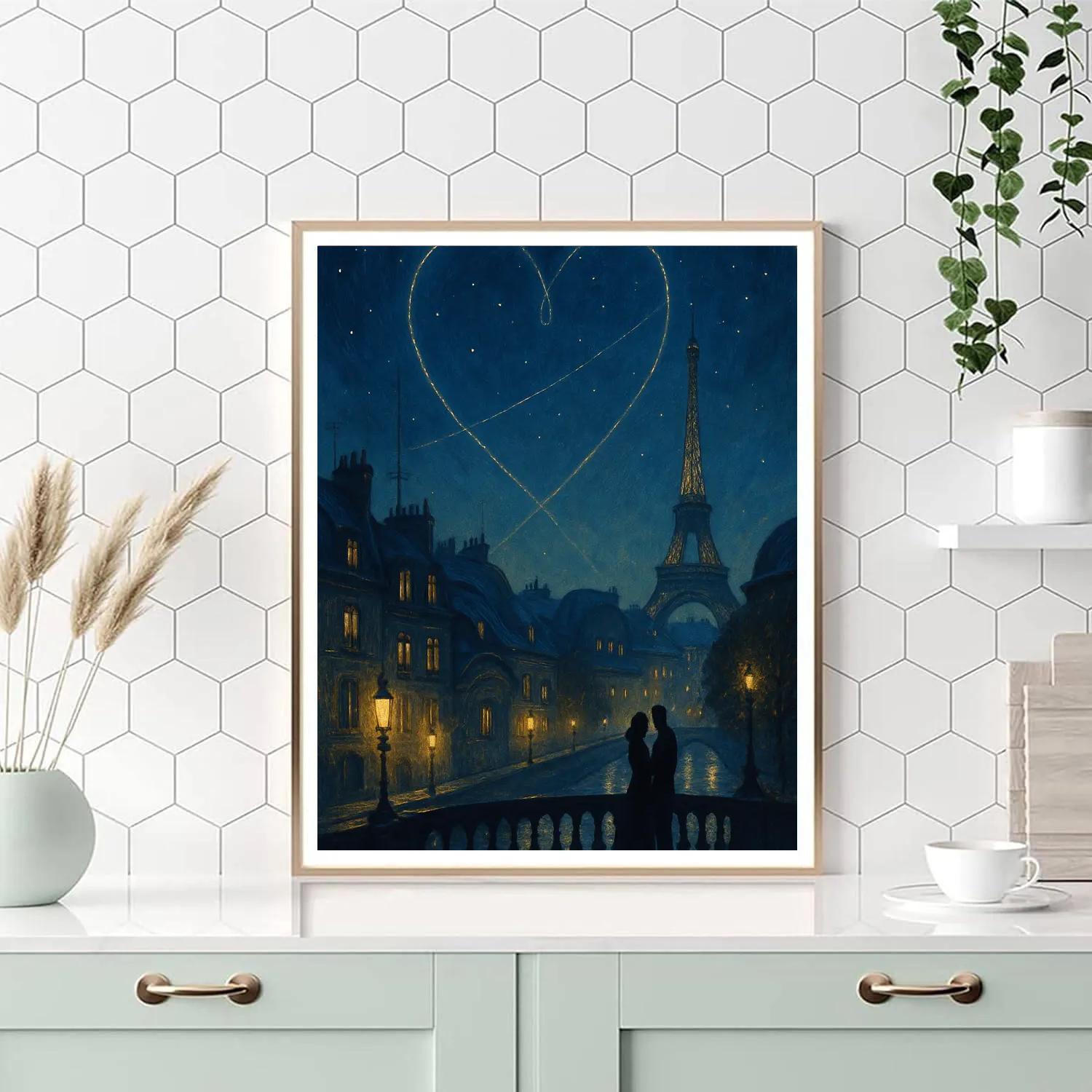 Paris Midnight Orbit painting number kit
