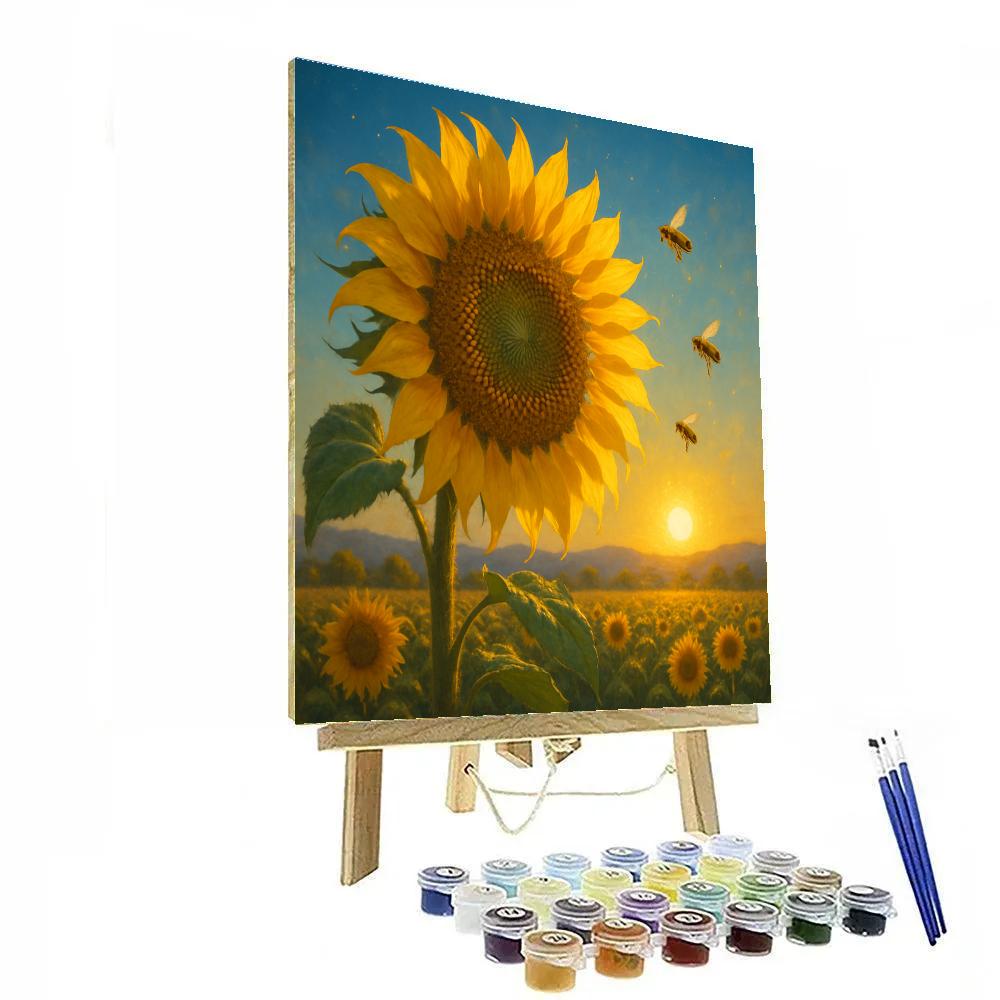 Sunflower Solar Hymn Painting by numbers kit