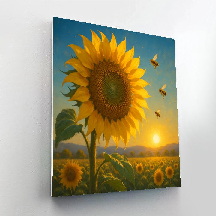 Sunflower Solar Hymn Painting by numbers kit