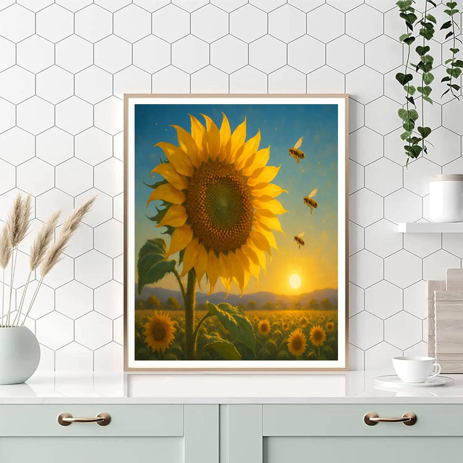 Sunflower Solar Hymn Painting by numbers kit